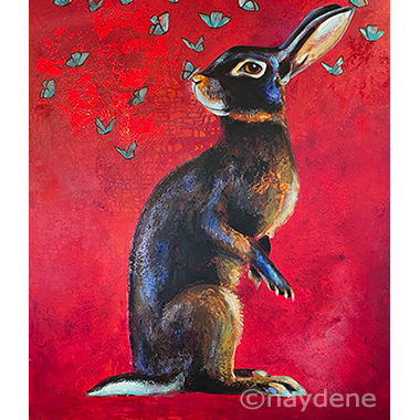 painting of rabbit