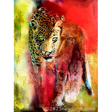 painting of cheetah