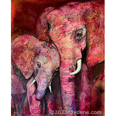 painting of elephants